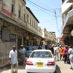 Busy narrow Street in Old Town Mombasa